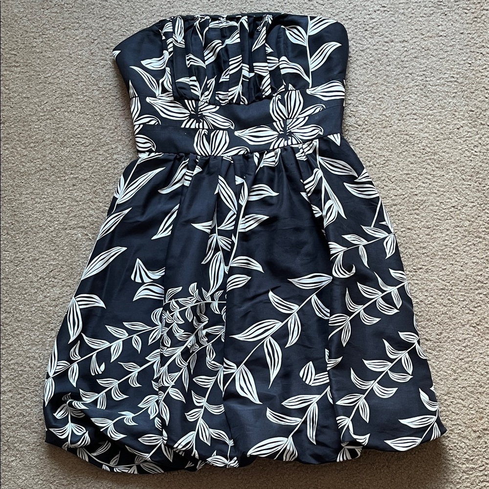 Tracy Reese Black and White Strapless Dress